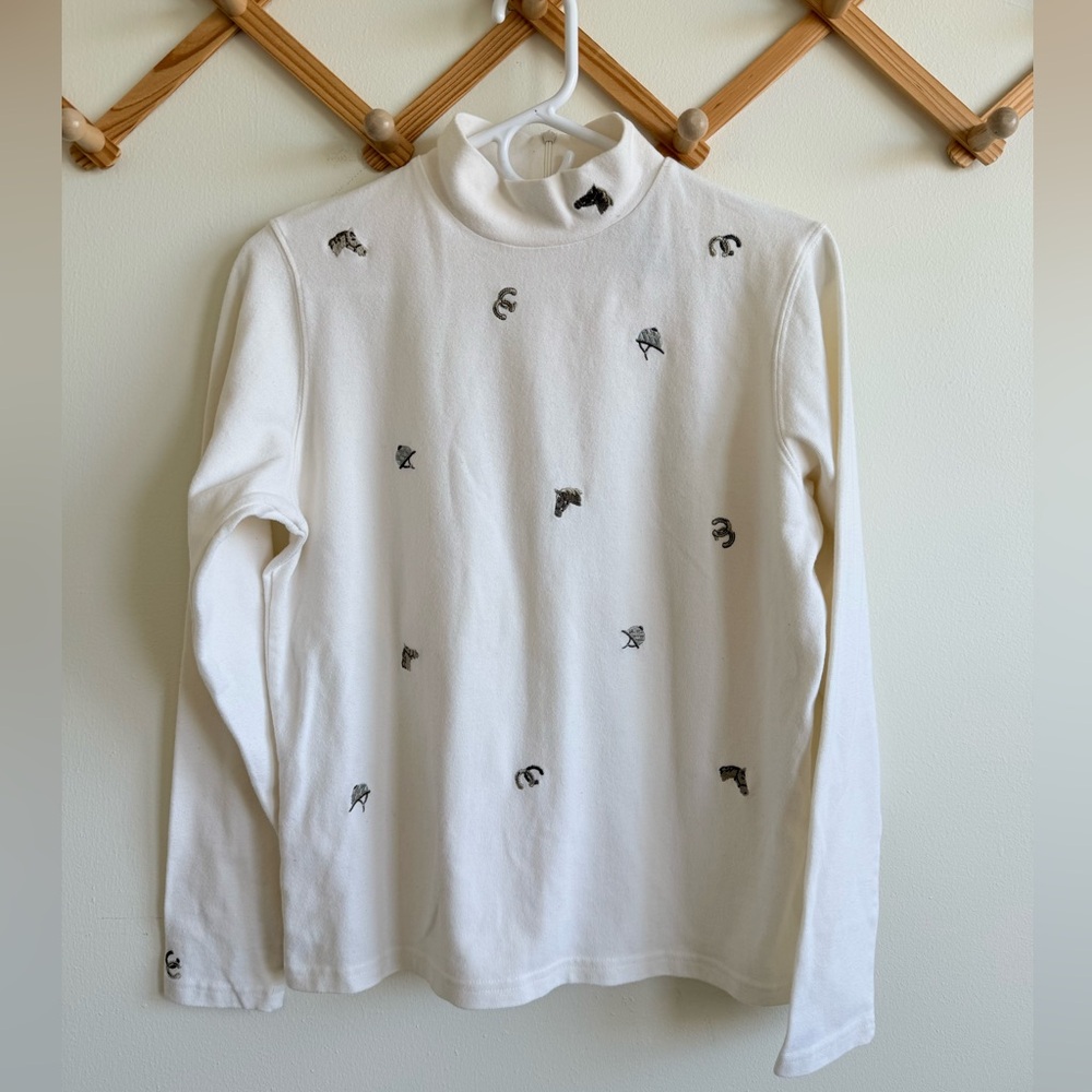 VTG Monterey by Koret Embroidered Horse Turtleneck